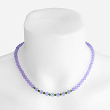 Load image into Gallery viewer, Bursa Purple Jade &amp; Zabara Emerald Choker
