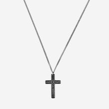 Load image into Gallery viewer, Hematite Cross Necklace
