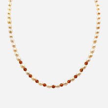 Load image into Gallery viewer, Seybert Spessartine &amp; Tennessee River Freshwater Pearl Choker
