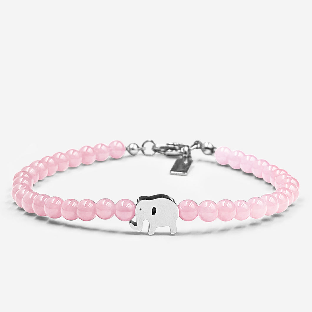 Rose Quartz w/ Elephant Charm