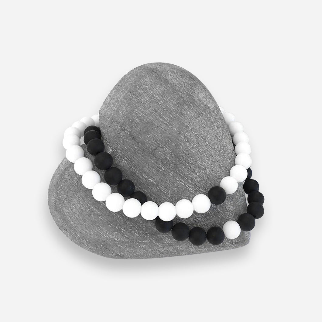 Matte Onyx Couple Bracelet
